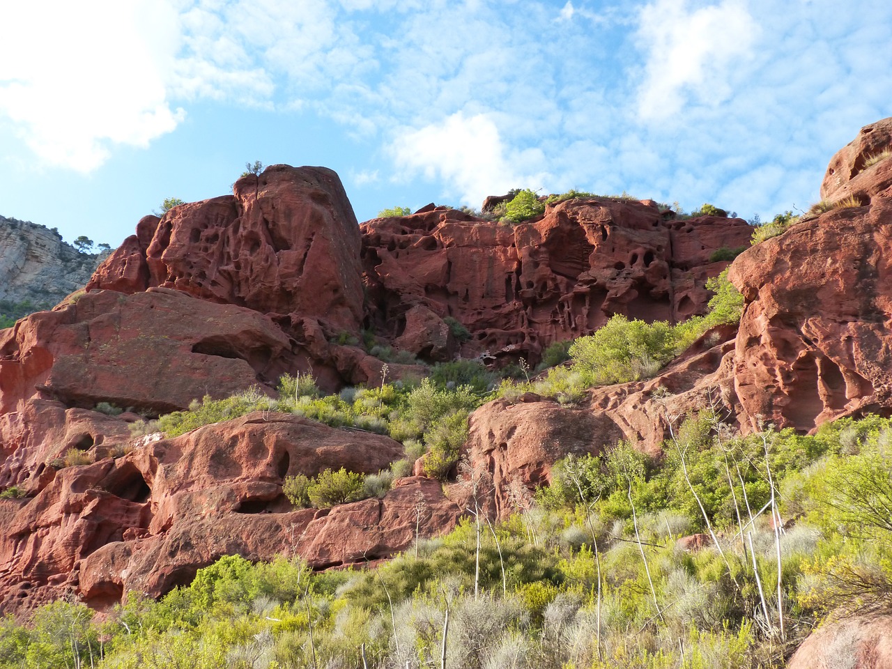 mountain red sandstone erosion free photo