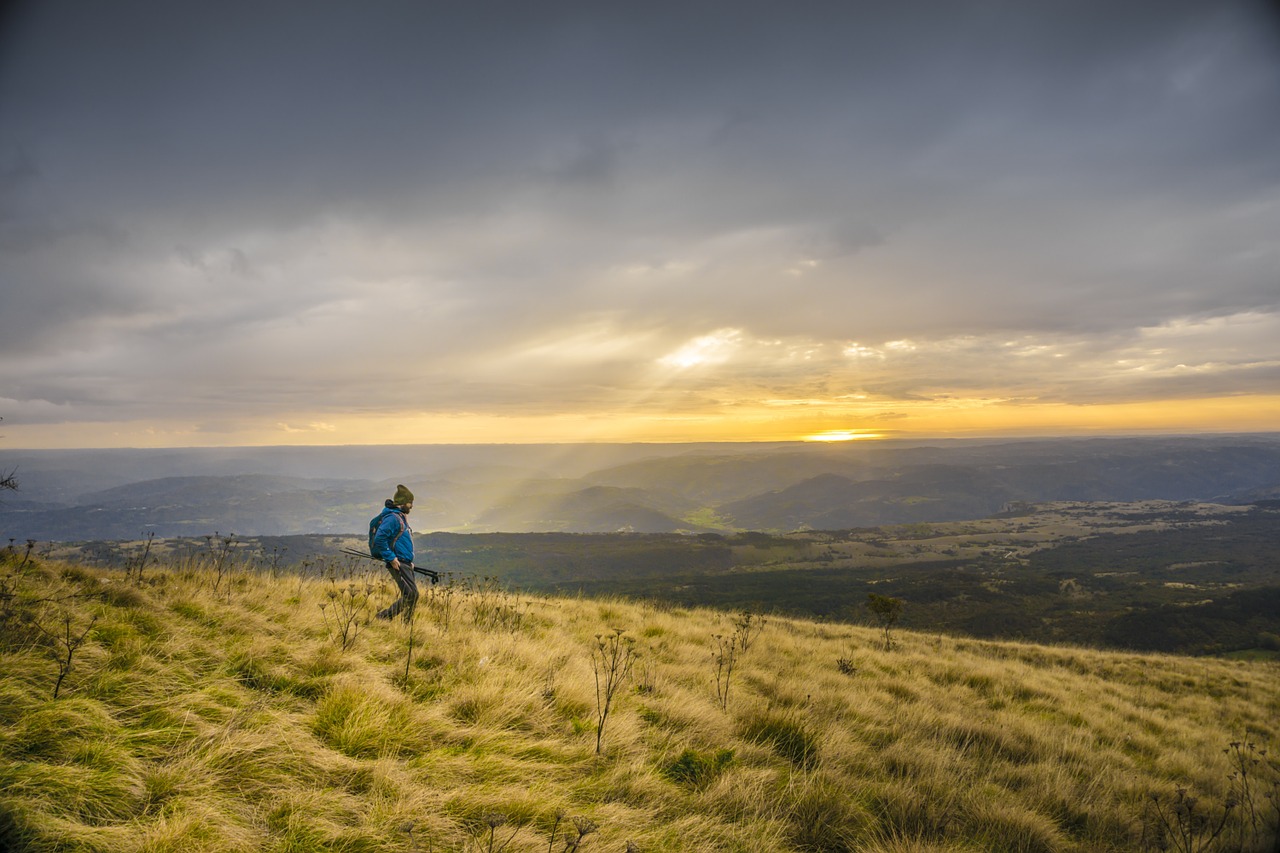 mountain hiking nature free photo