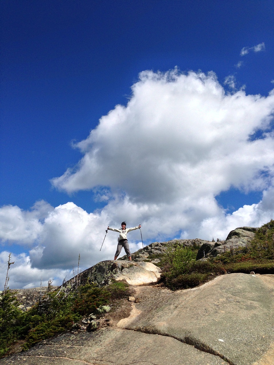 mountain hiking summit free photo