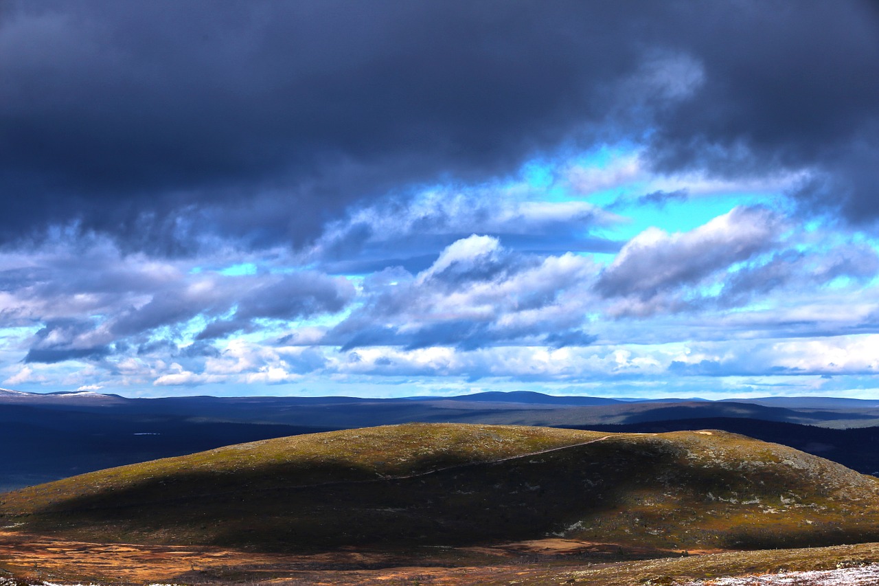 mountain cloud shadow free photo