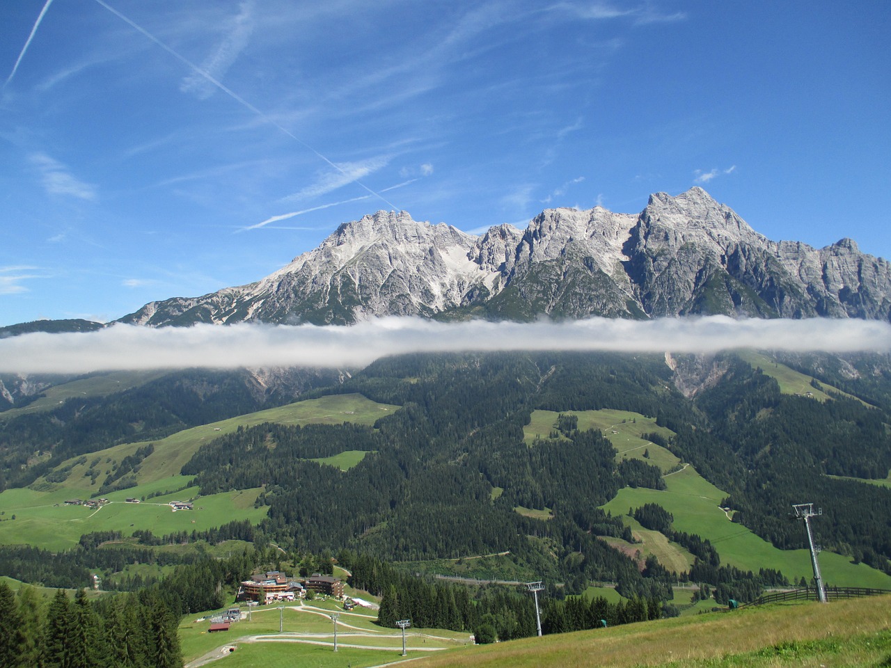 mountain fog clouds free photo