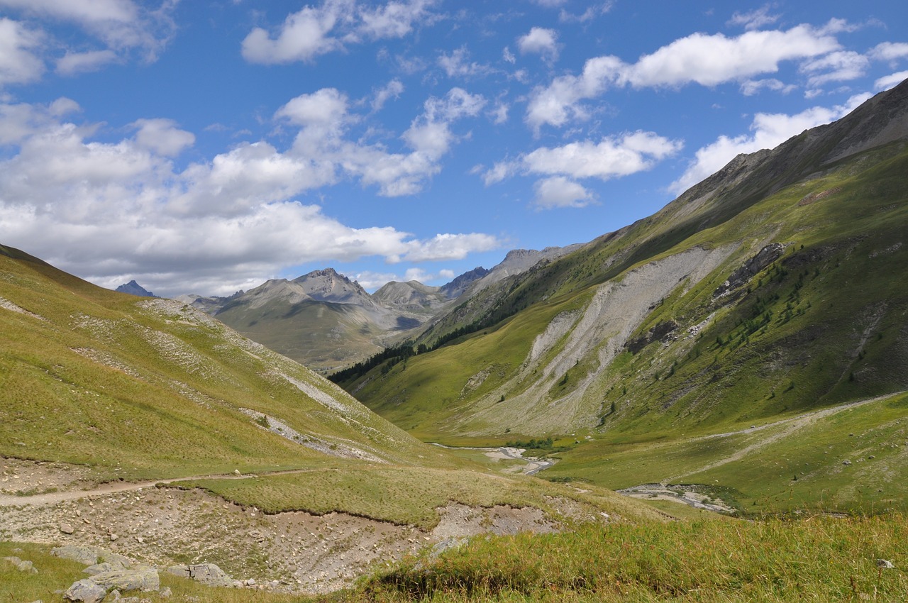 mountain green sky free photo