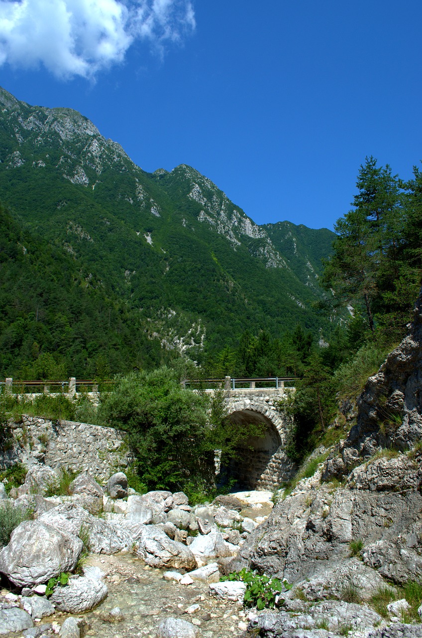 mountain bridge landscape free photo