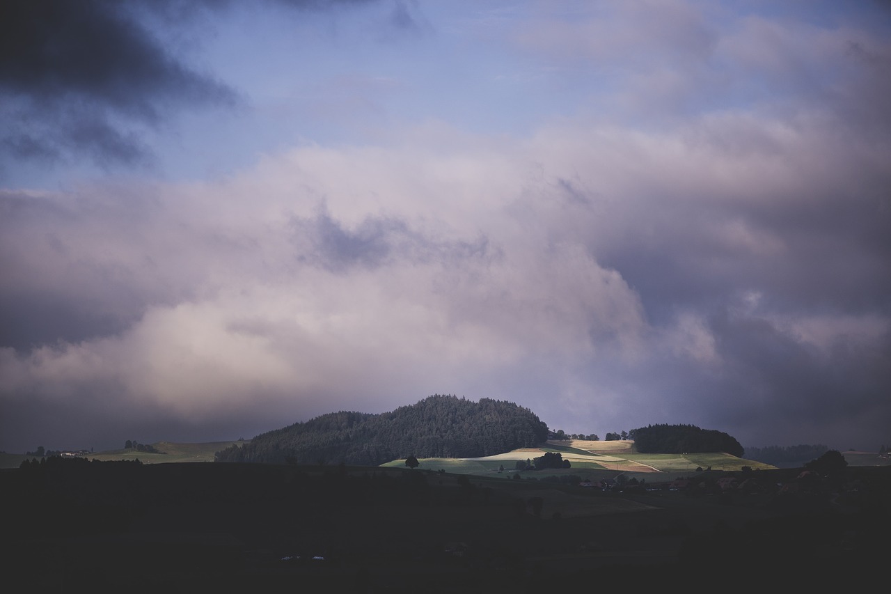 mountain trees landscape free photo