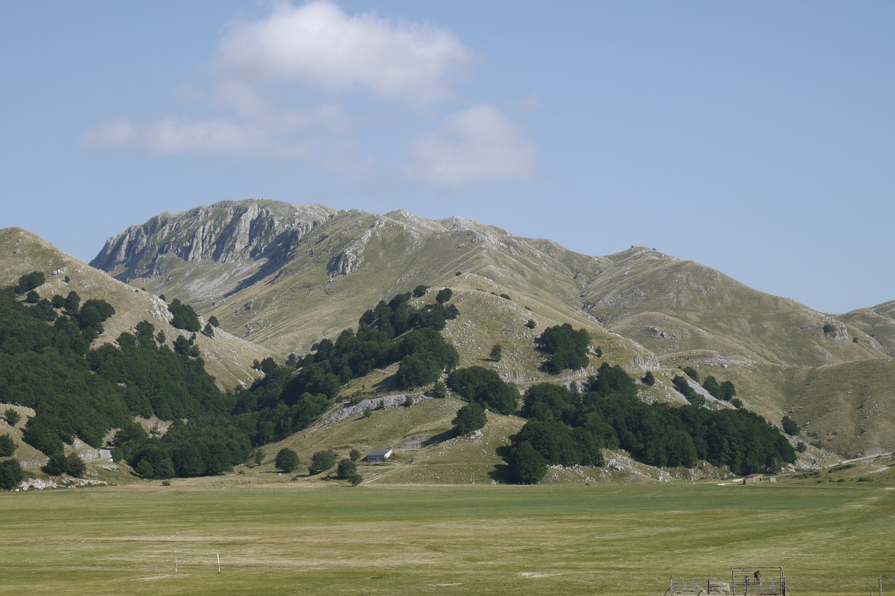 mountain green sky free photo