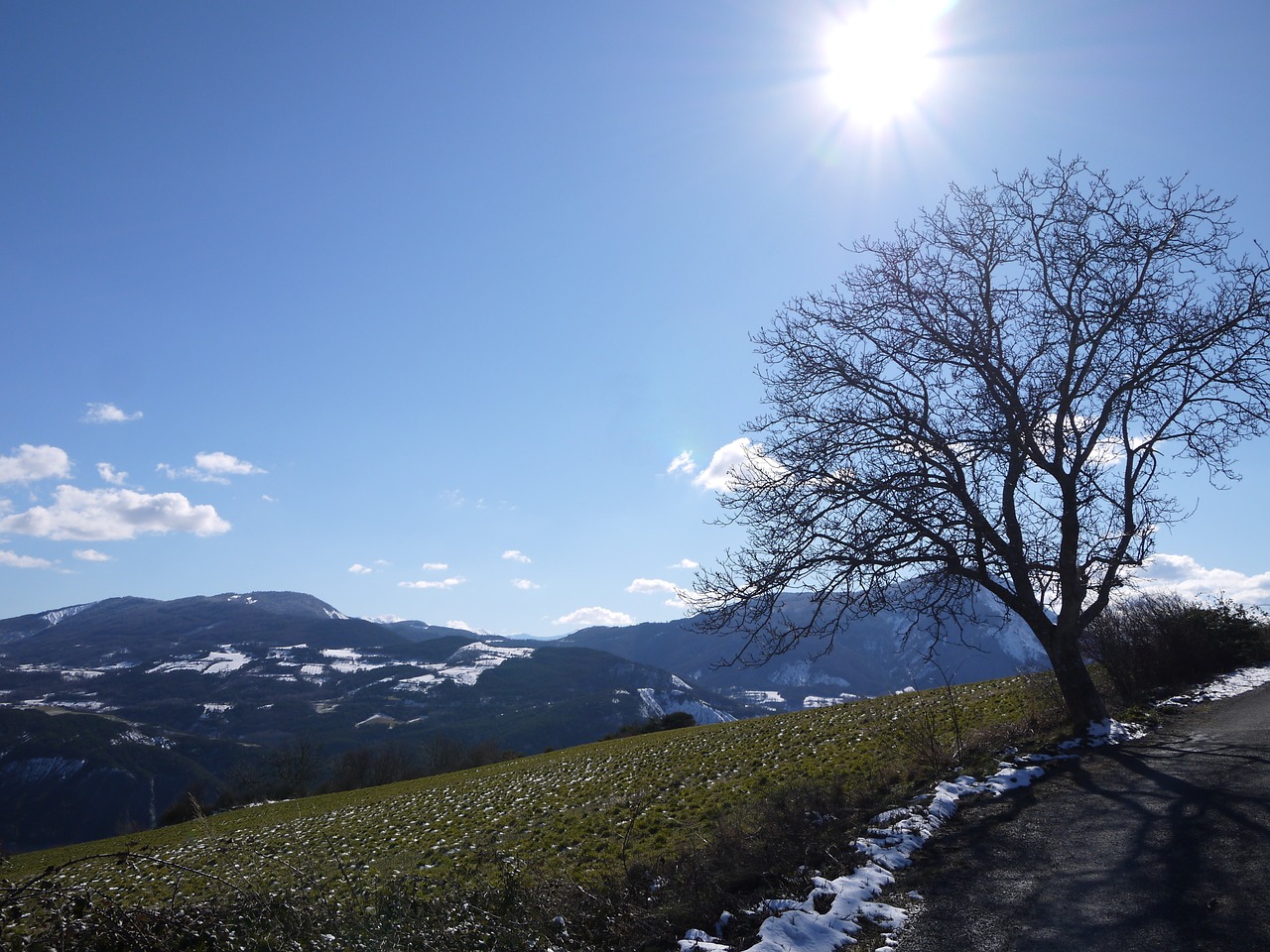 mountain snow sun free photo