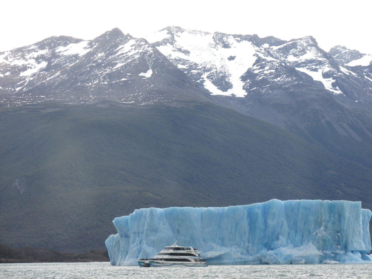 mountain glacier boat free photo