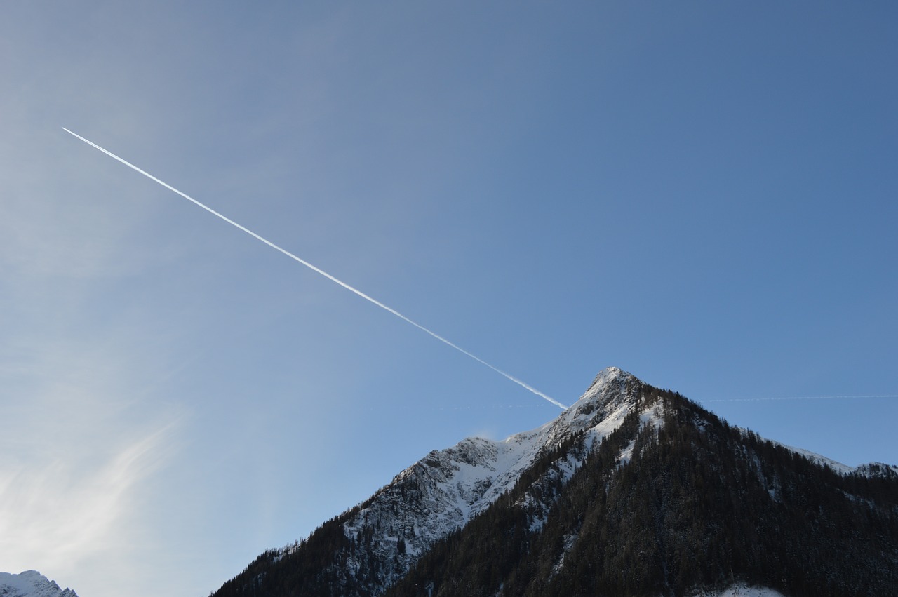 mountain sky aircraft free photo