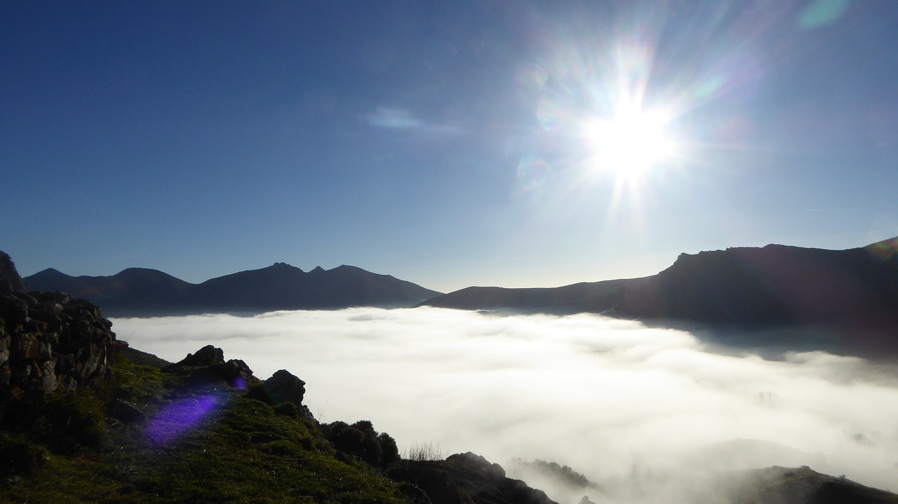 mountain fog winter free photo