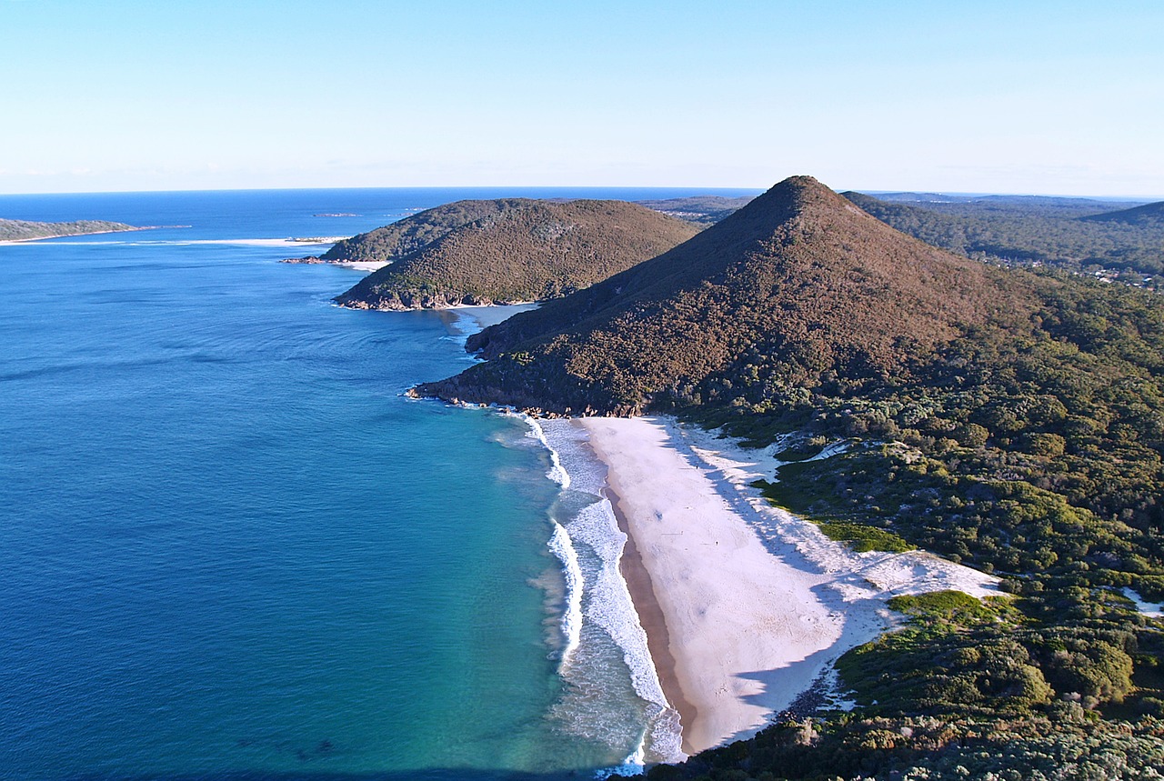 mountain beach ocean free photo