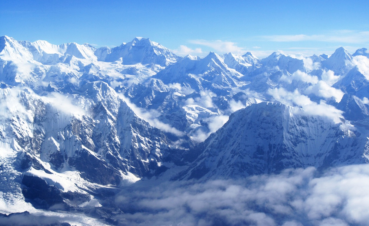 mountains clouds landscape free photo