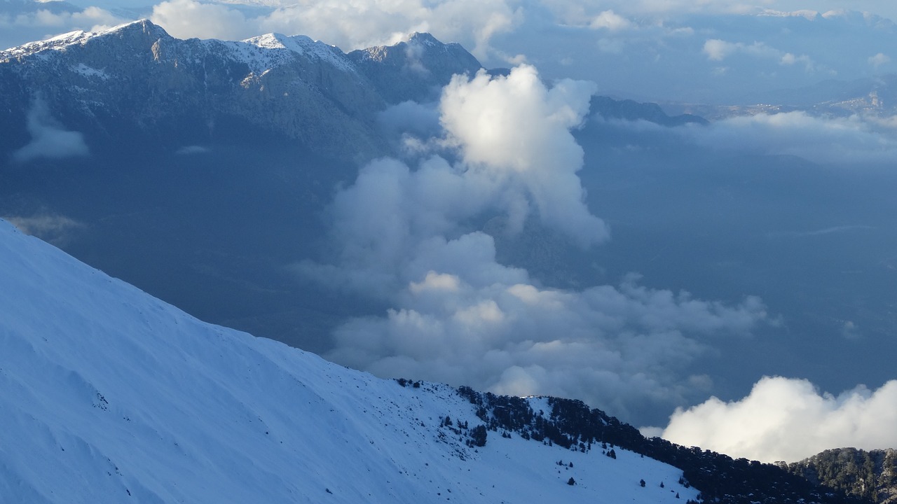 mountain clouds altitude free photo