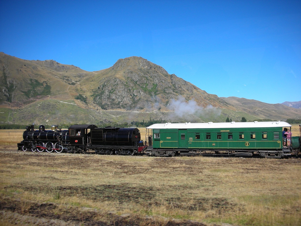 mountain train steam free photo