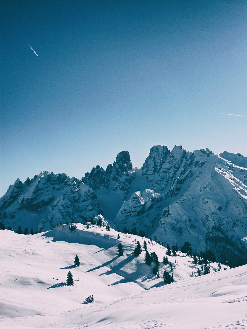 dolomites mountain winter free photo