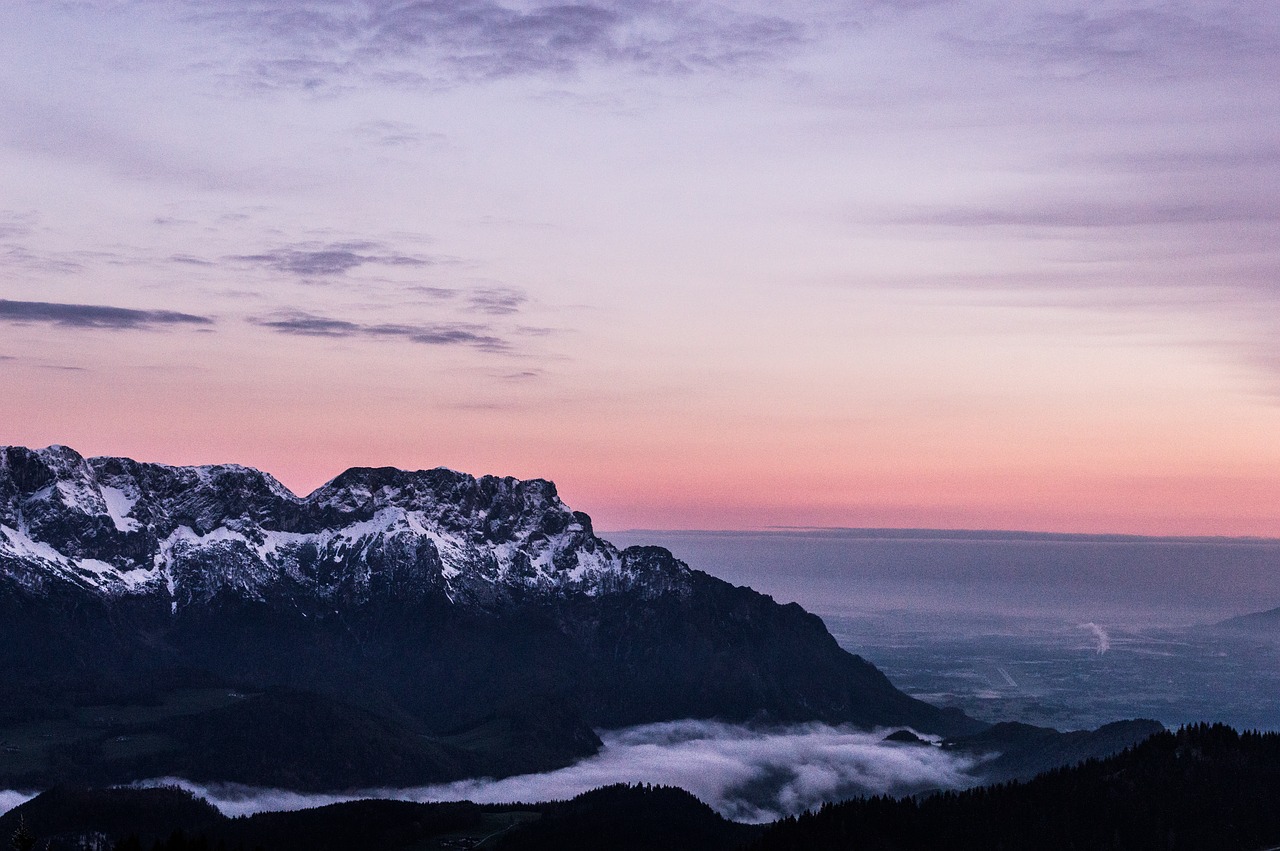 mountain fog landscape free photo