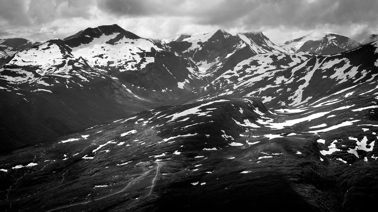 mountain black and white the beach free photo