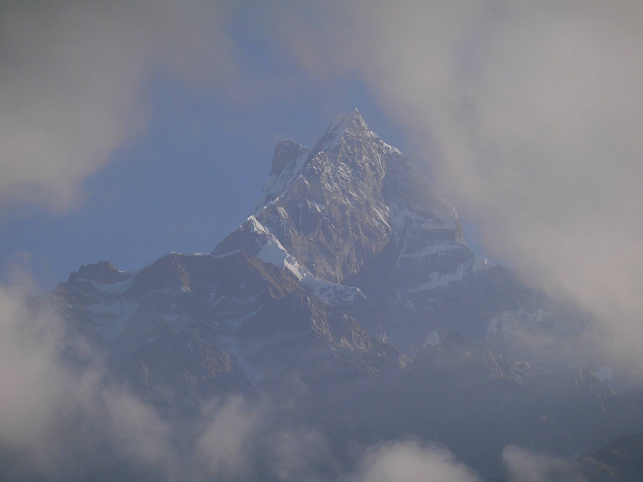 mountain clouds nepal free photo