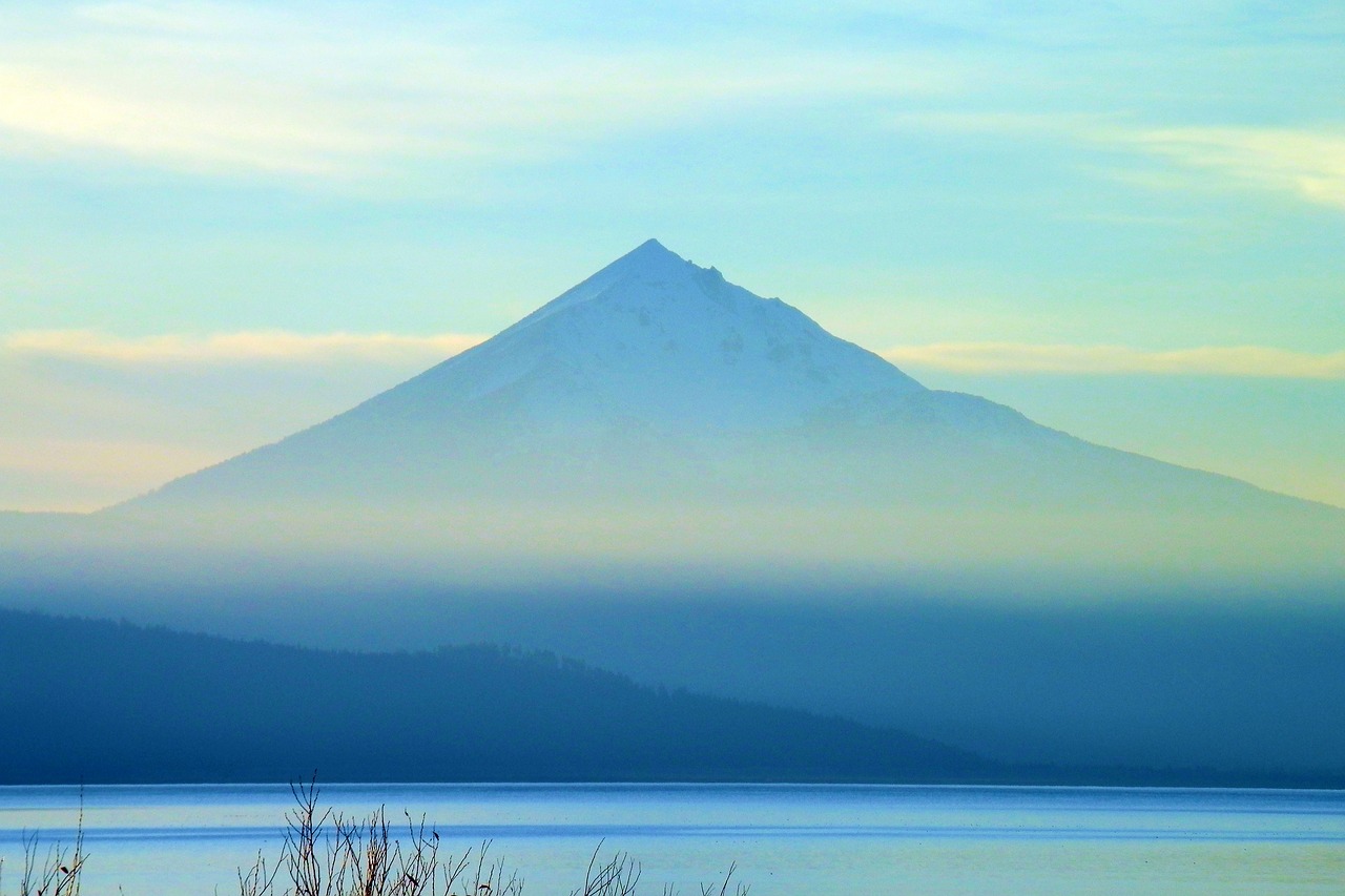 mountain nature fog free photo