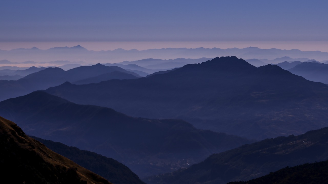 mountain dawn dusk free photo