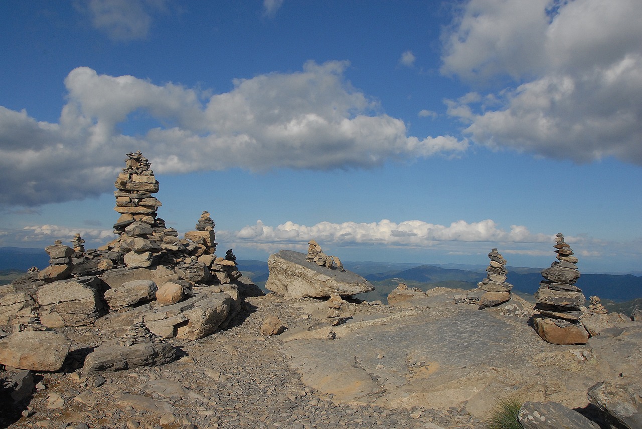 mountain cairn beacon free photo