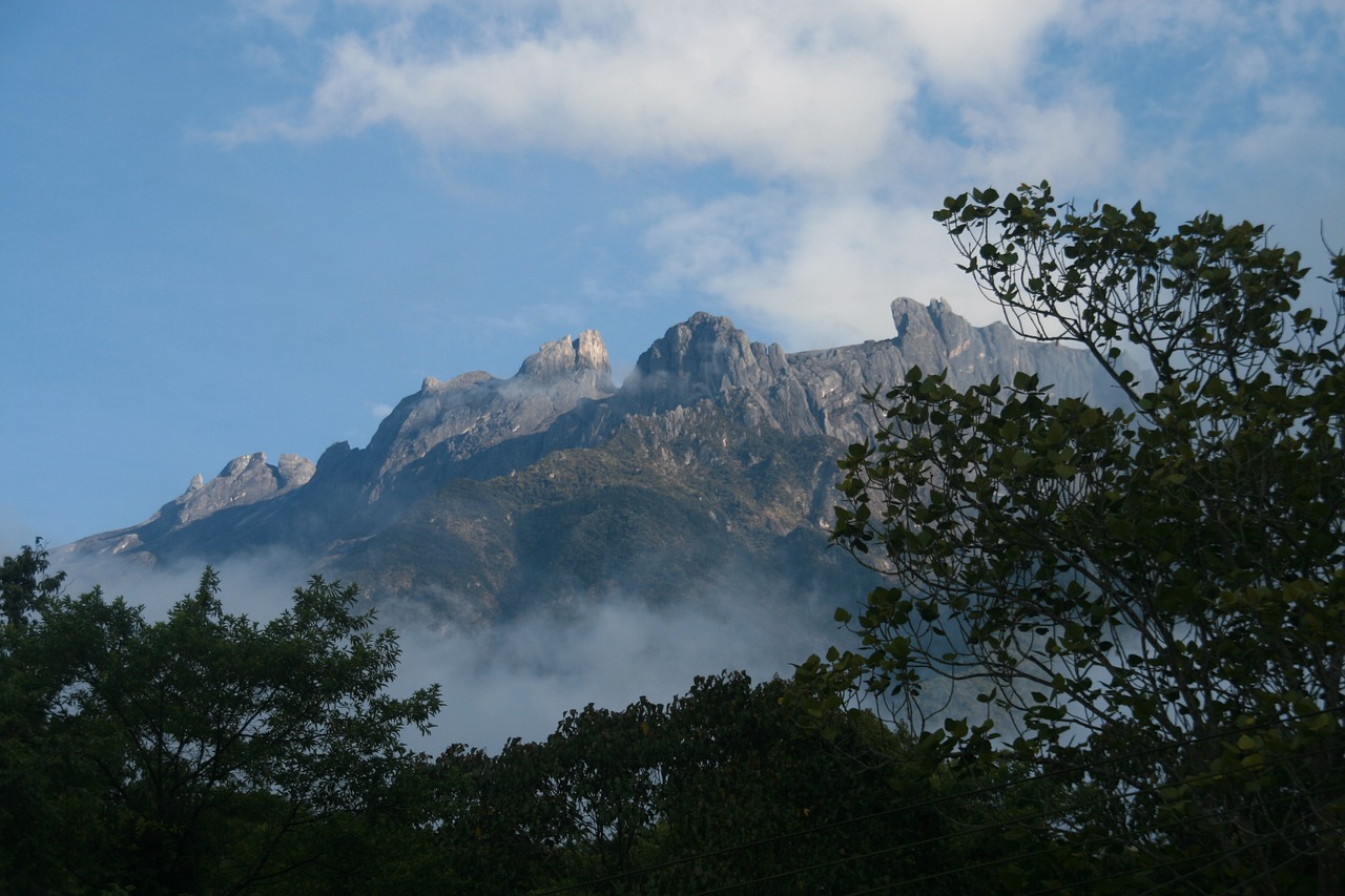 mountain sky trees free photo