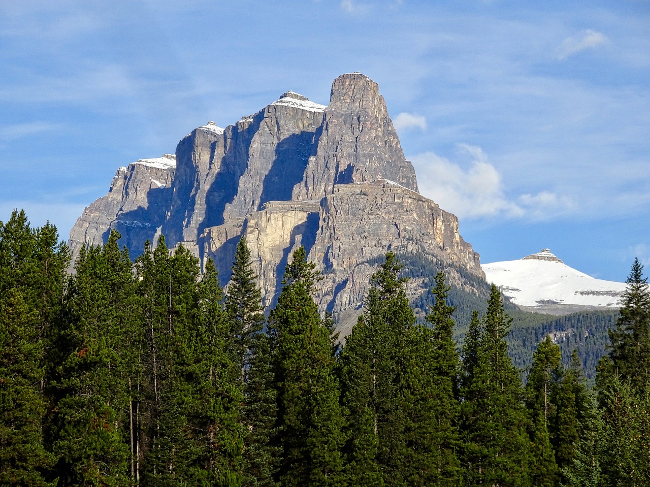 mountain forest peak free photo