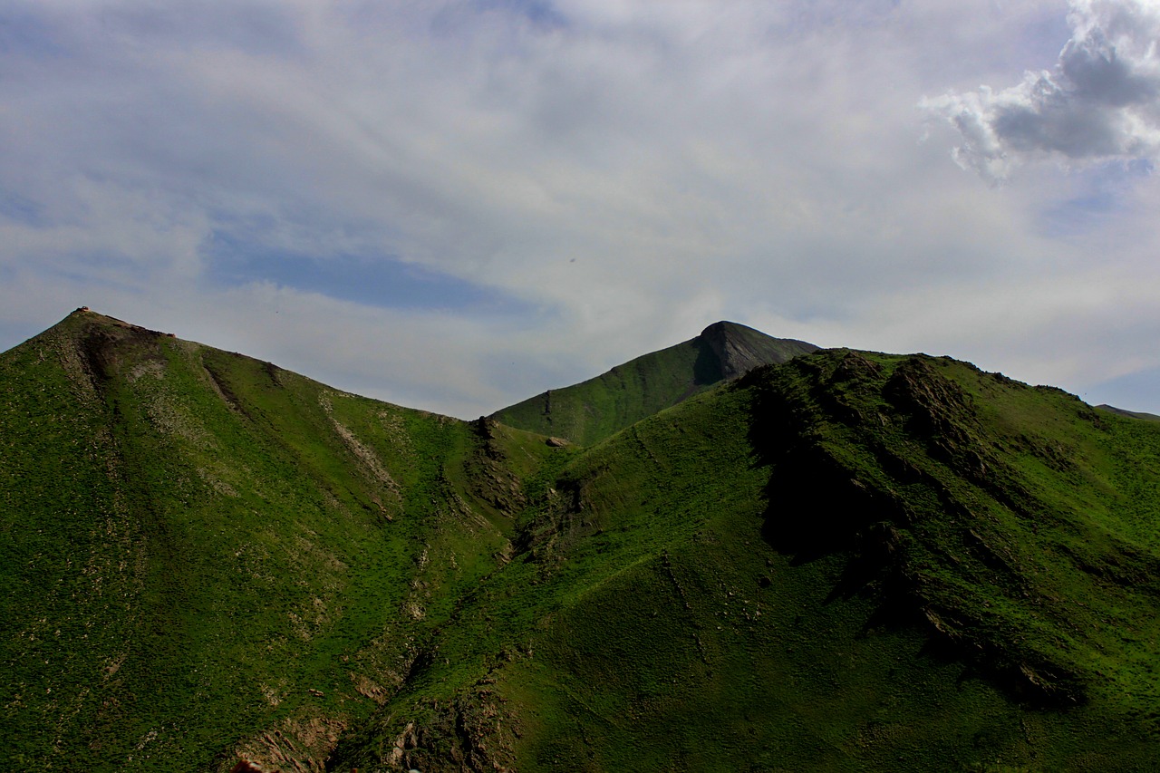 mountain green grass free photo