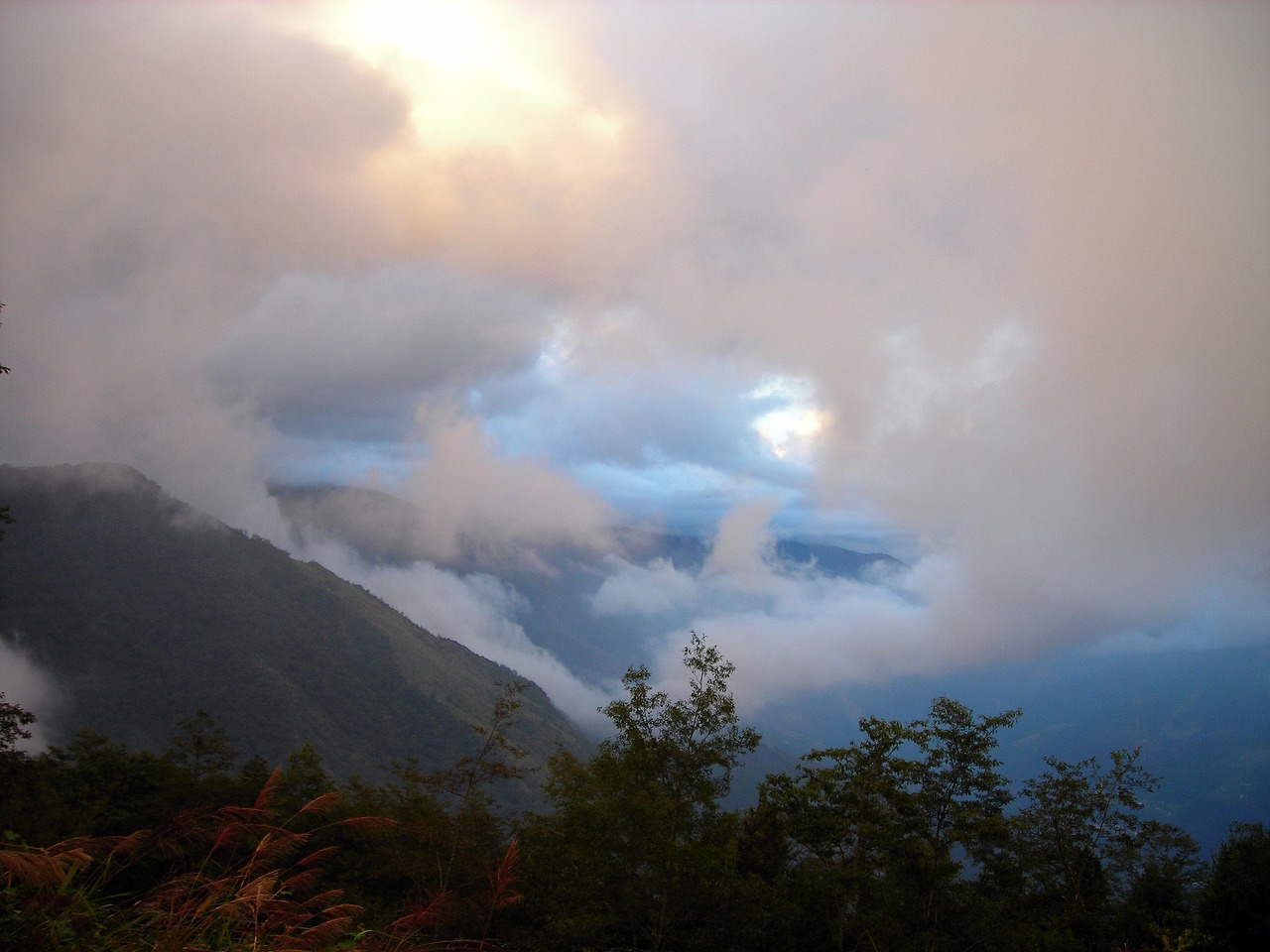 mountain clouds mist free photo