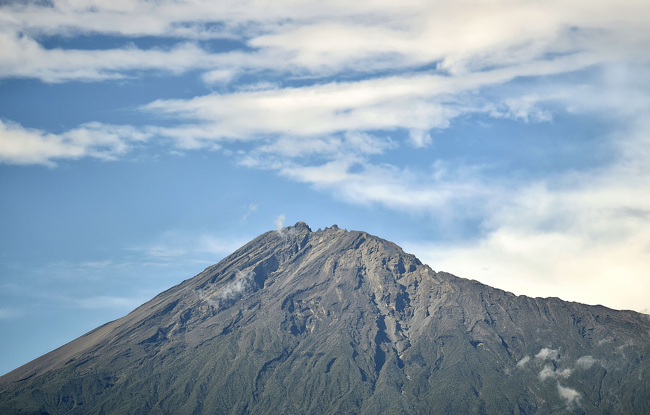 mountain volcanic mountain mount meru free photo