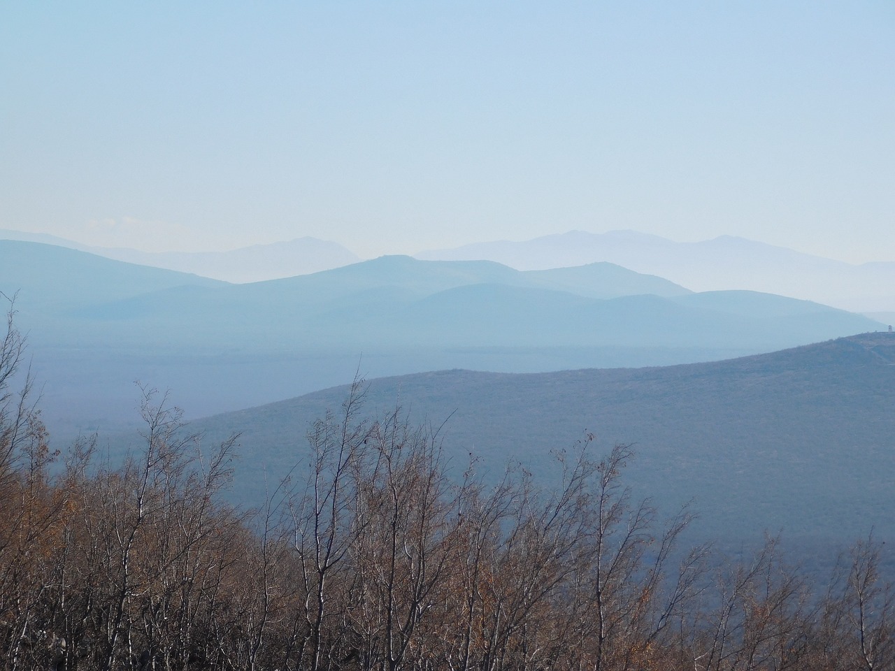 mountain mist sky free photo