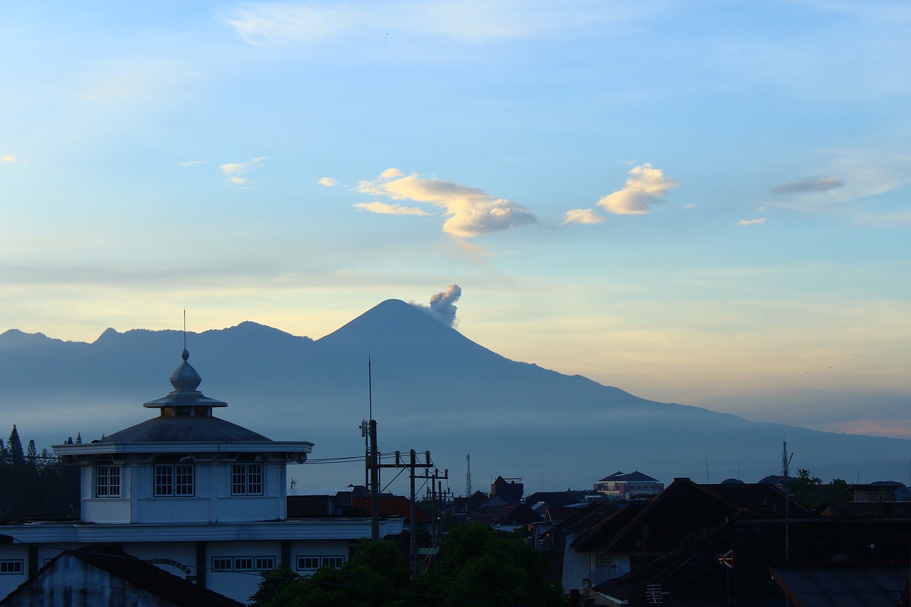 mountain morning volcano free photo
