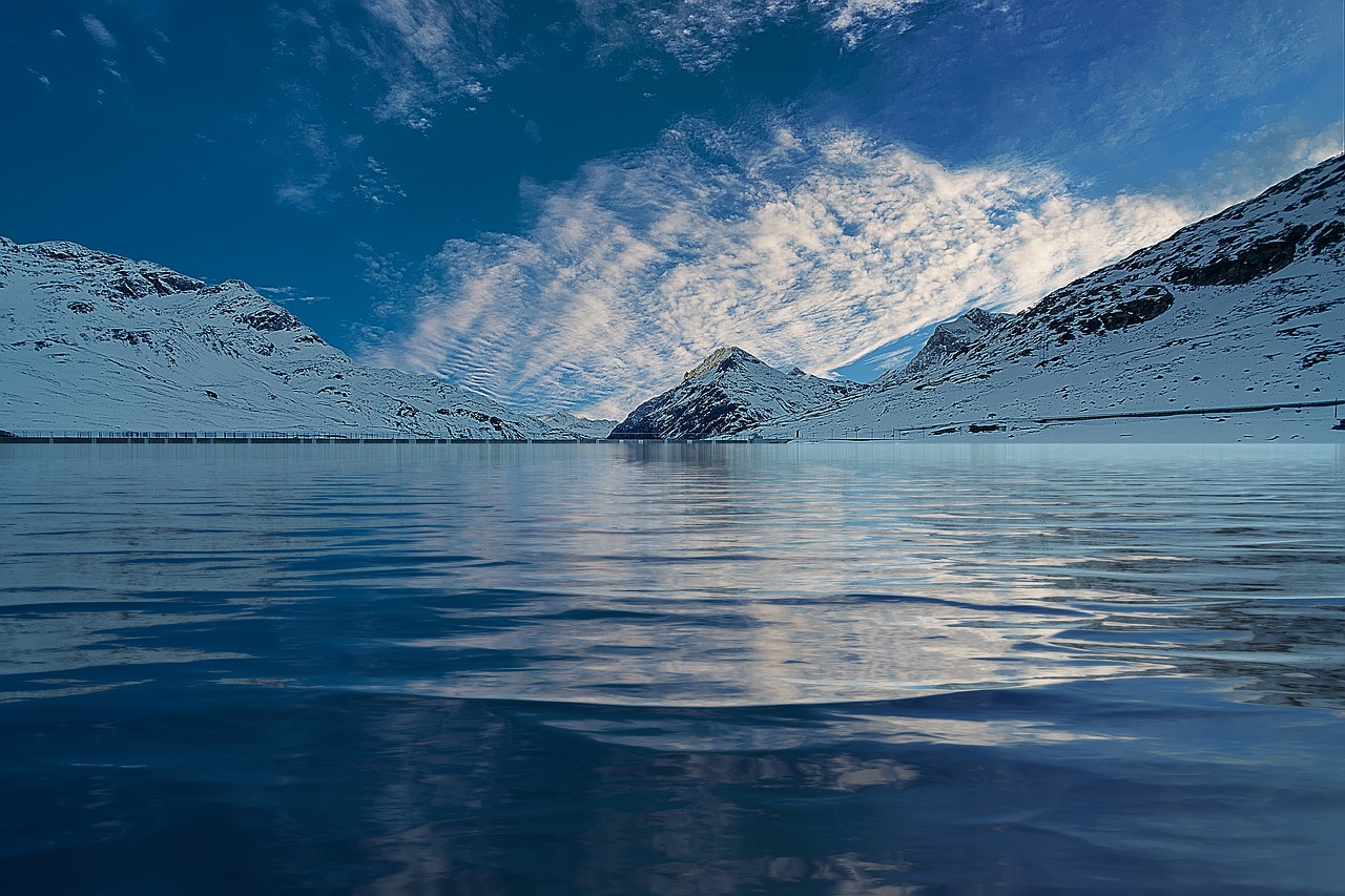 mountain water landscape free photo