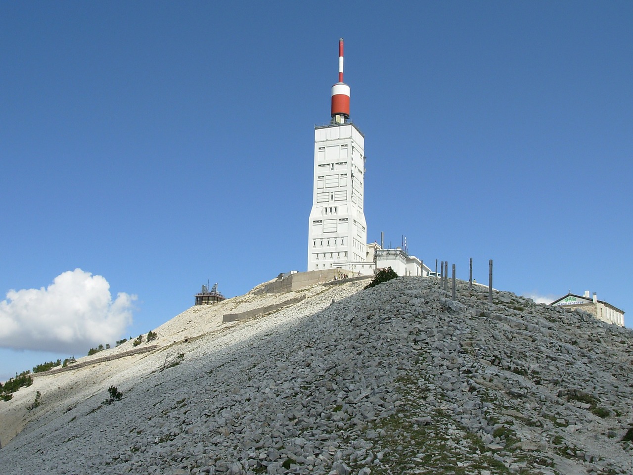 mountain mont ventoux weather station free photo