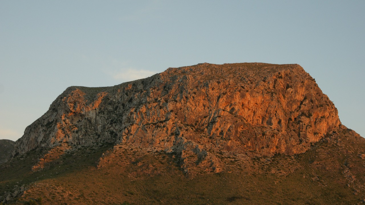 mountain evening light red free photo