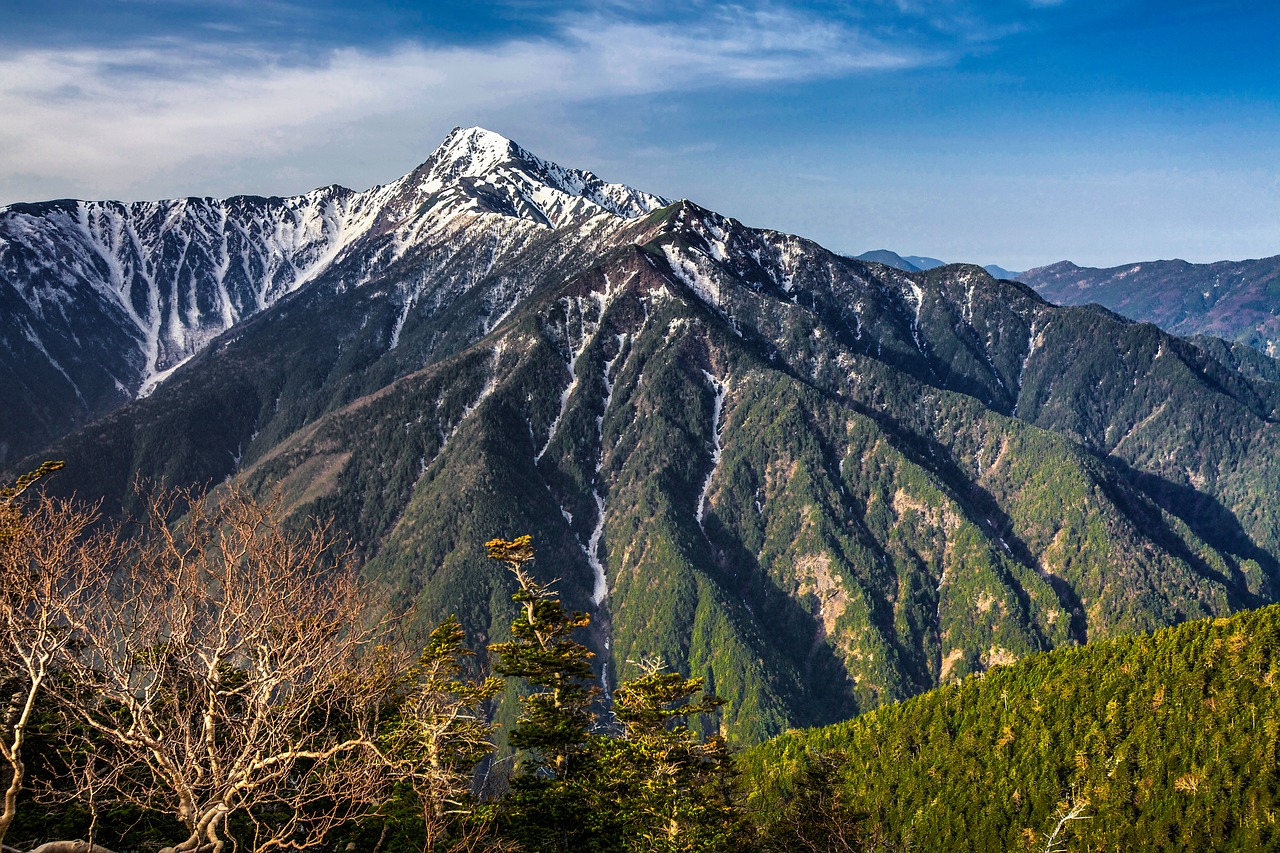 mountain kitadake japan the second highest peak straddles the border between free photo