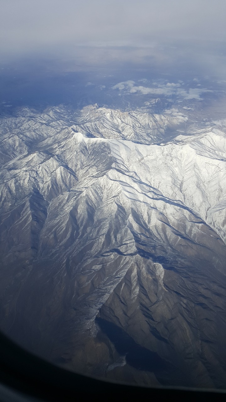 mountain airplane landscape free photo