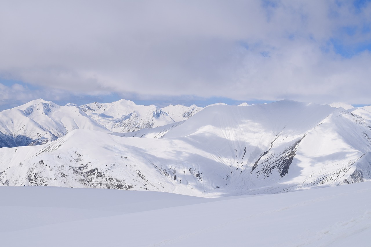 mountain snow clouds free photo