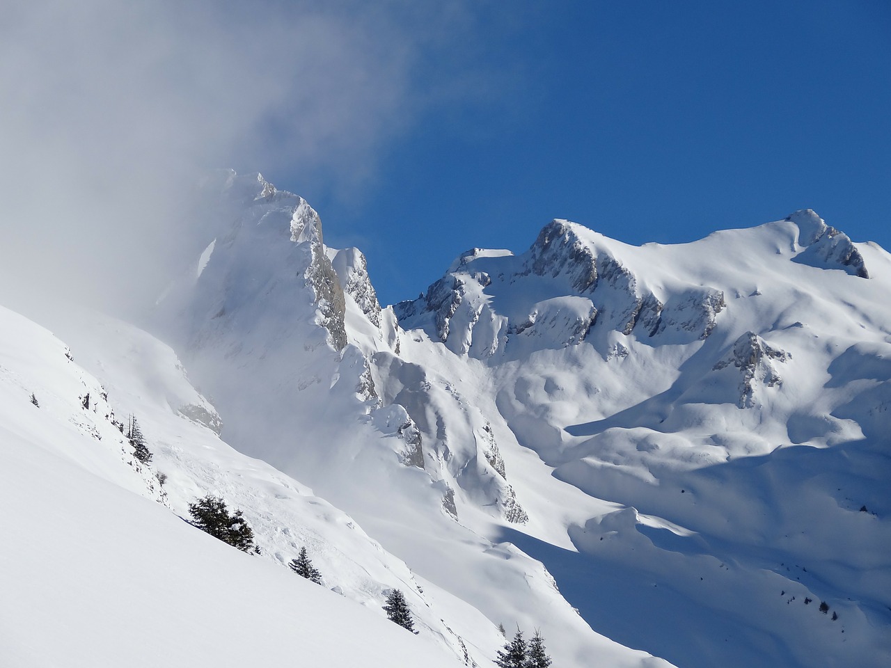 mountain alps white free photo