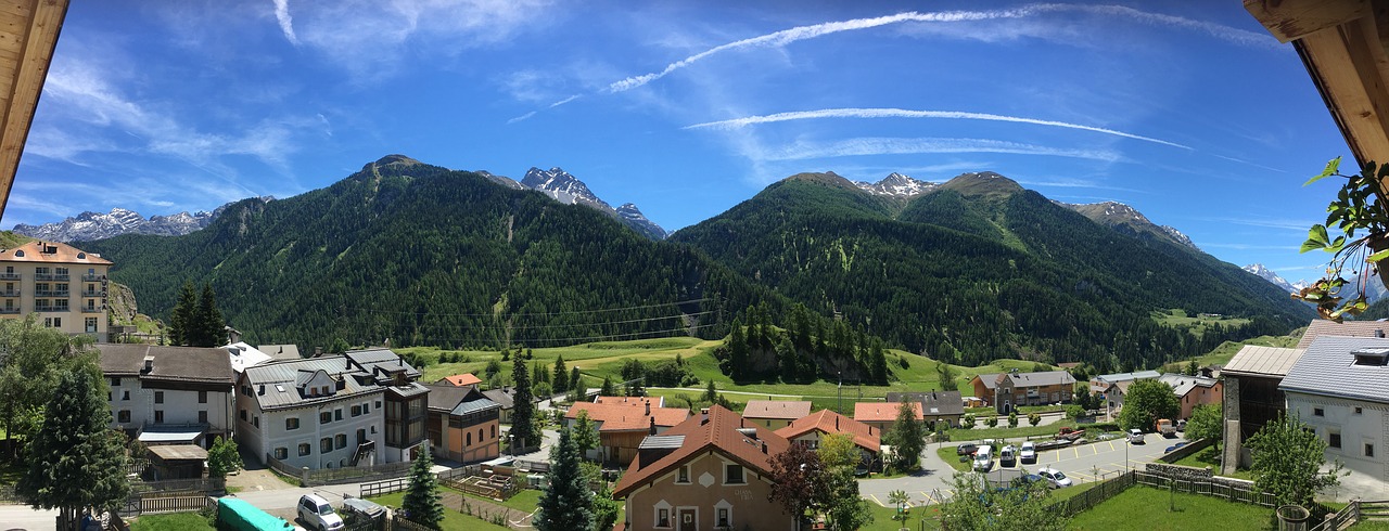 mountain forest panorama free photo