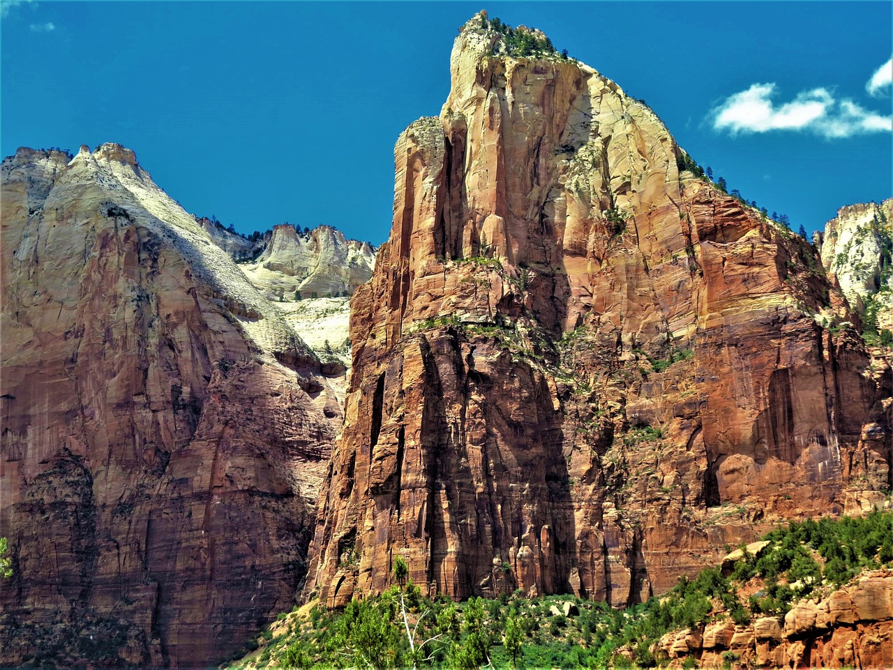 mountain blue sky utah free photo