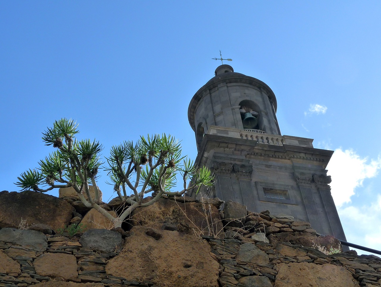 mountain church wall free photo