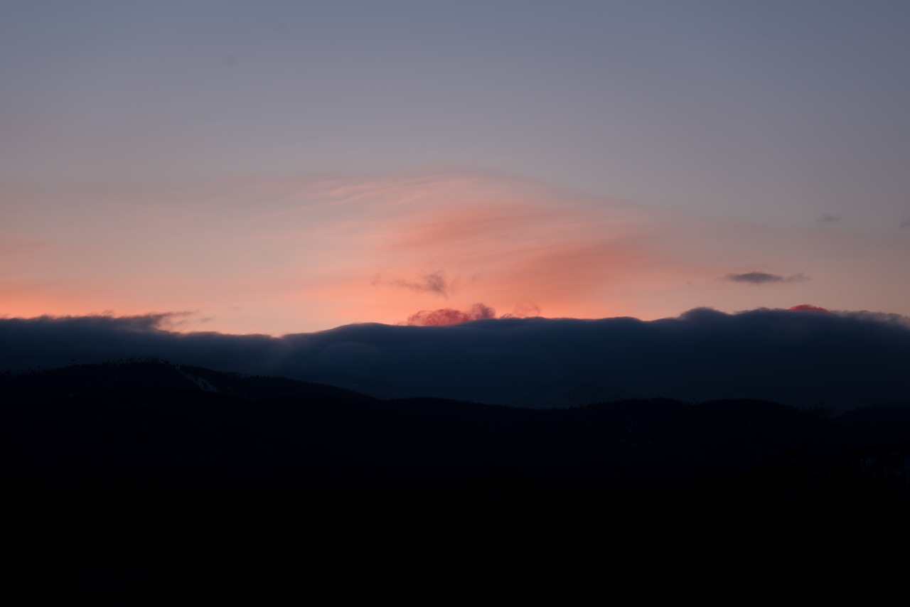 mountain landscape silhouette free photo