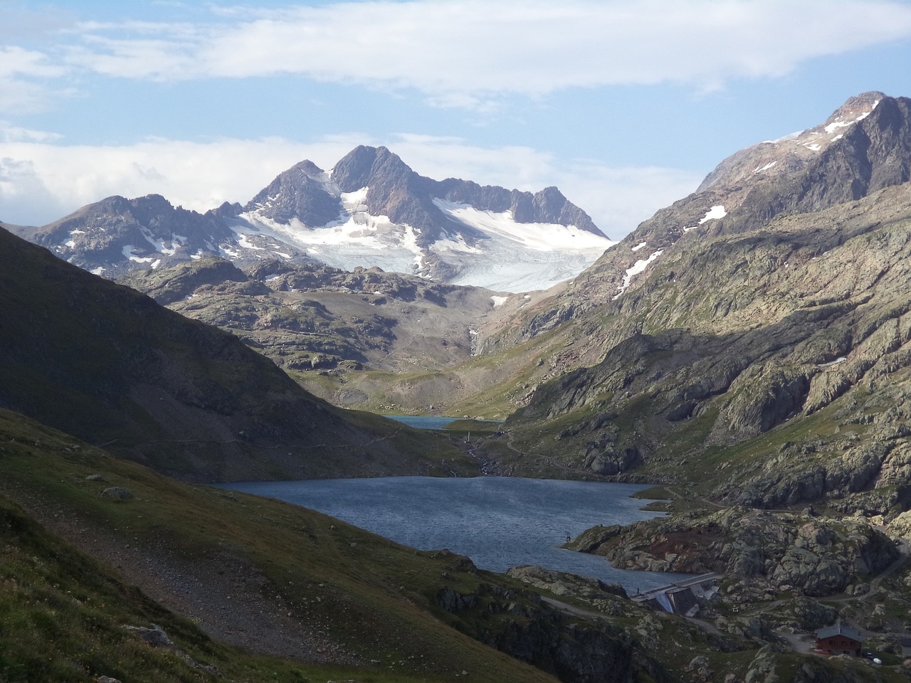 mountain lake glacier free photo