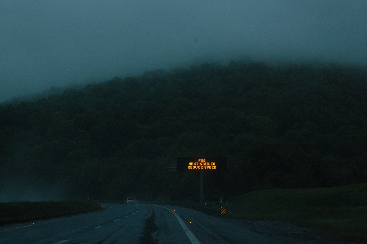 mountain foggy landscape free photo