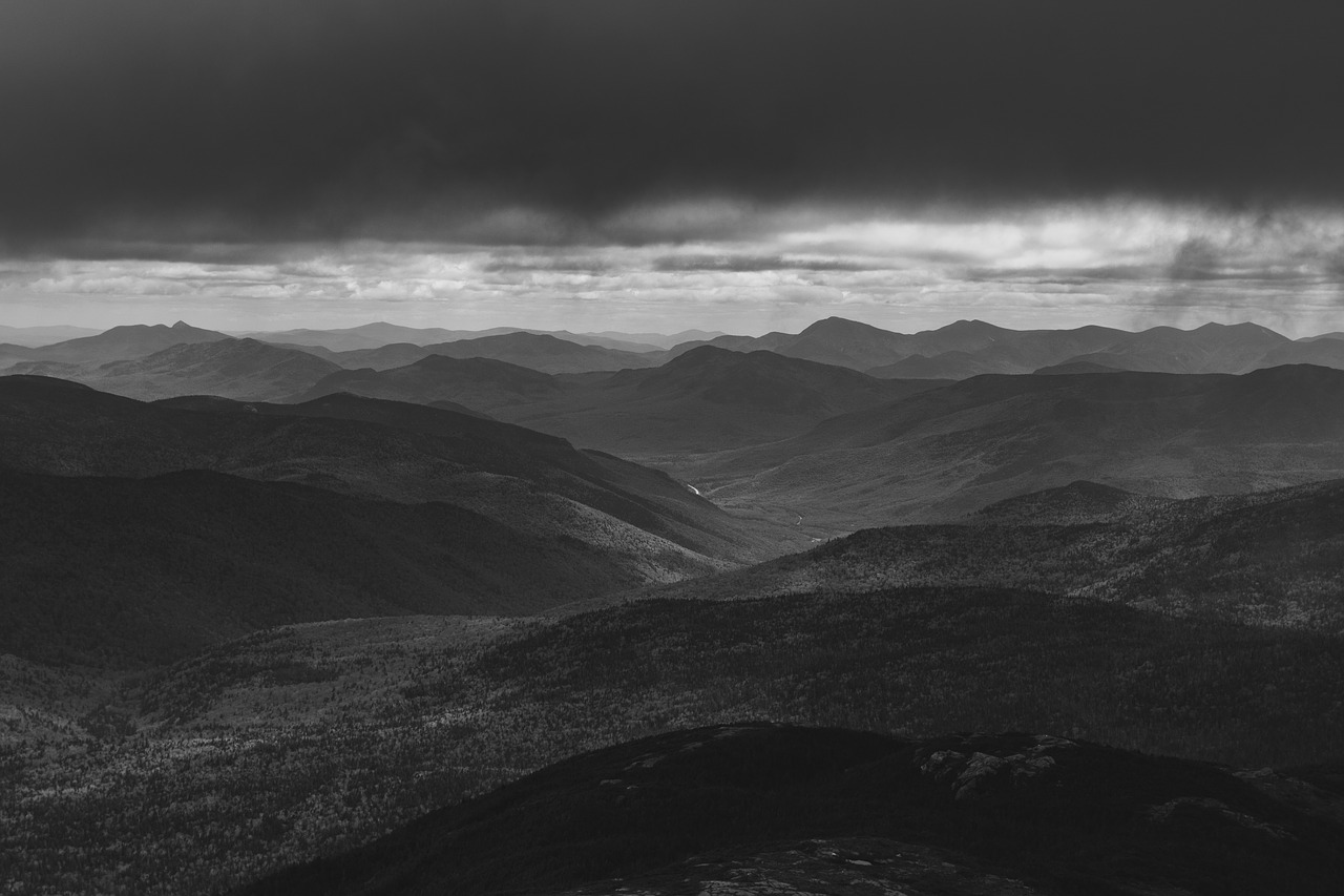 mountain highland black and white free photo