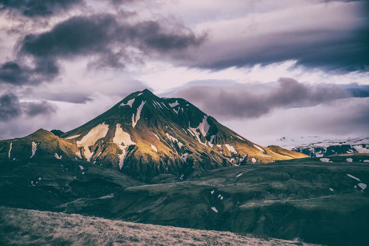 mountain highland clouds free photo