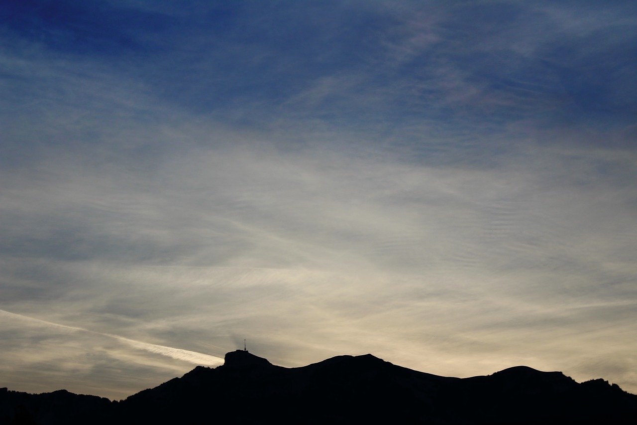 mountain sky evening free photo