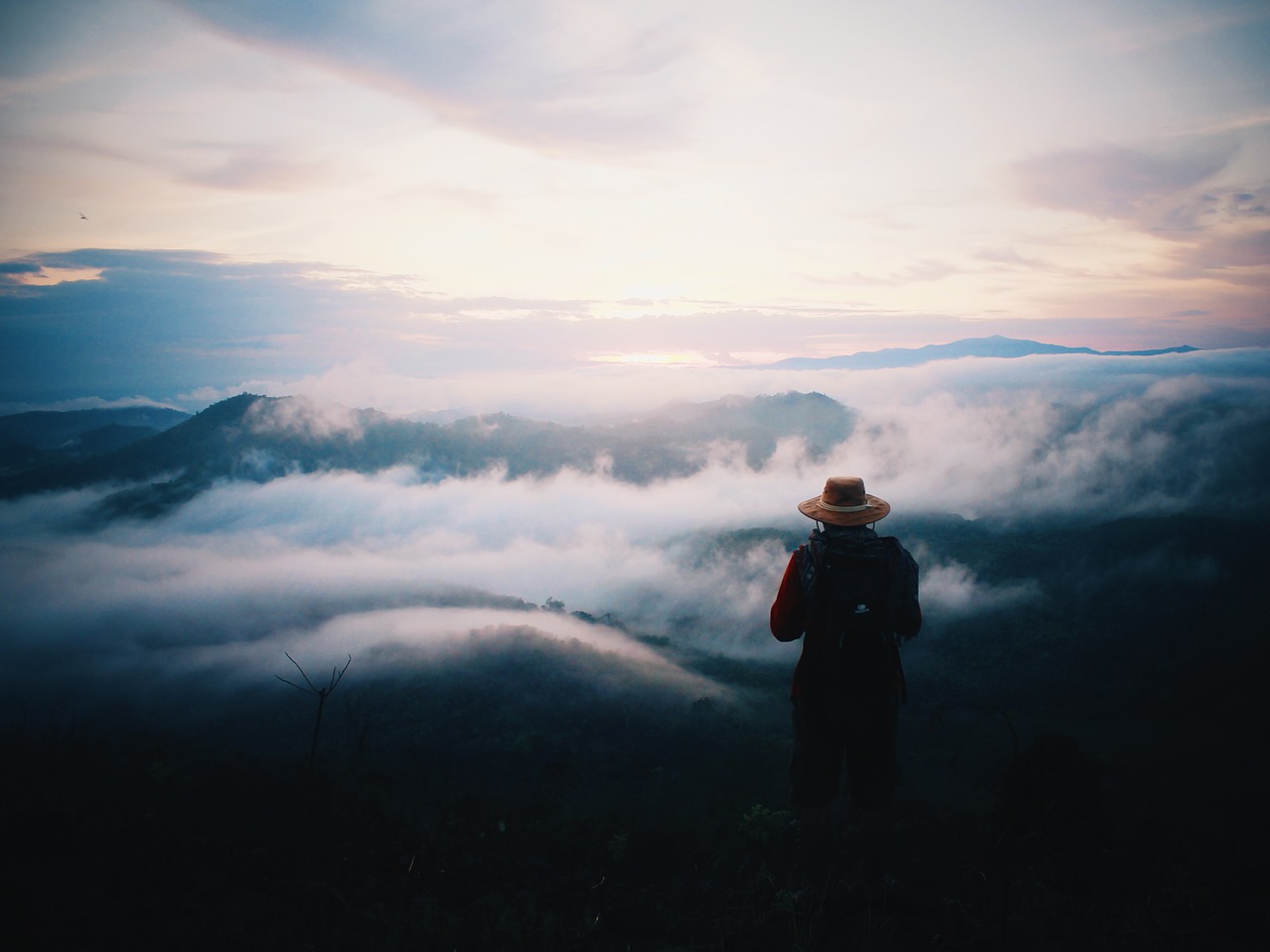 mountain alone standing free photo