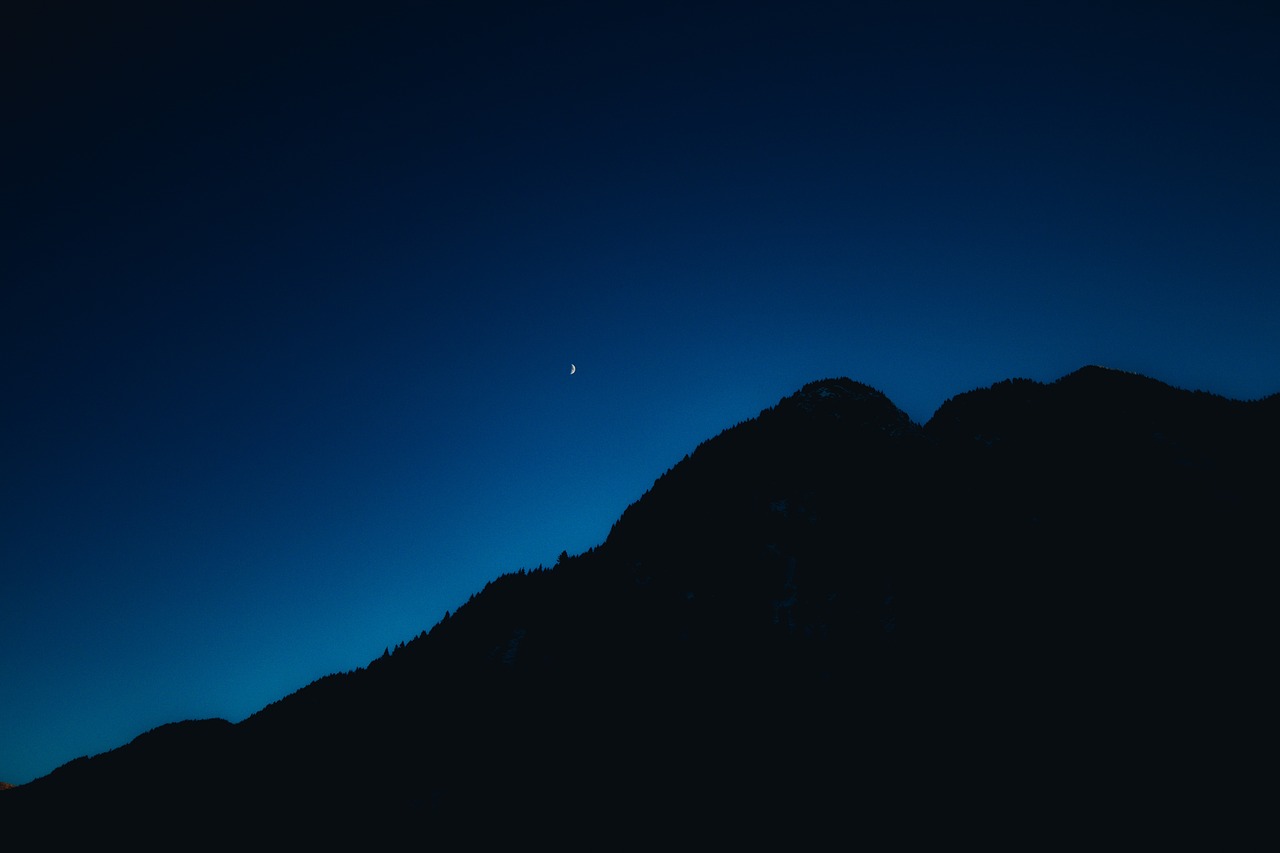 mountain dark silhouette free photo