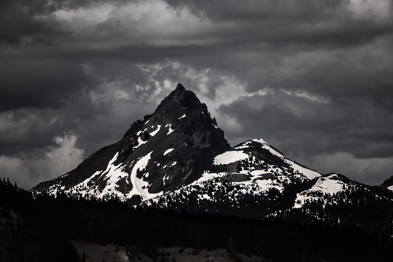 mountain clouds sky free photo